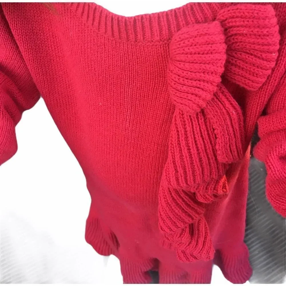 Gap Toddler Red Knitted sweaterdress 3 holiday
